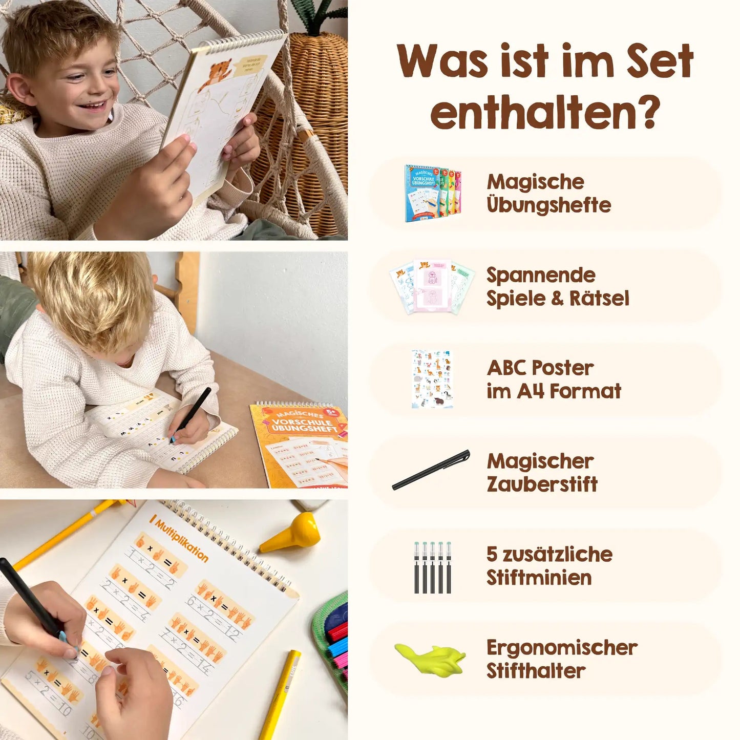 Edubini Magische Übungshefte® (Geschenk-Starterset)