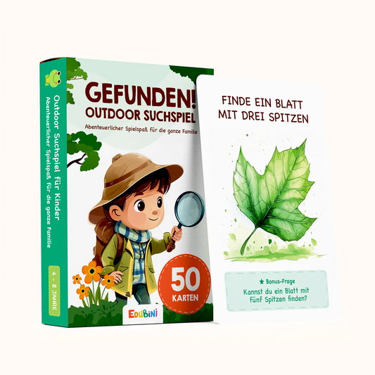 Edubini Gefunden! Outdoor Suchspiel für Kinder